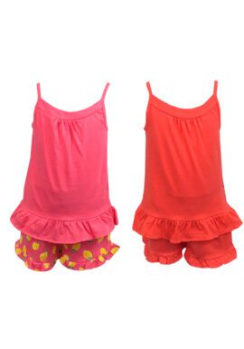 Ex Mothercare Pink Lemon 4 Piece Vest and Shorts Set.pk of 8