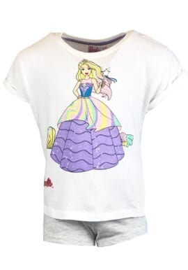 Girls Barbie Shell Dress Short set.pk of 15