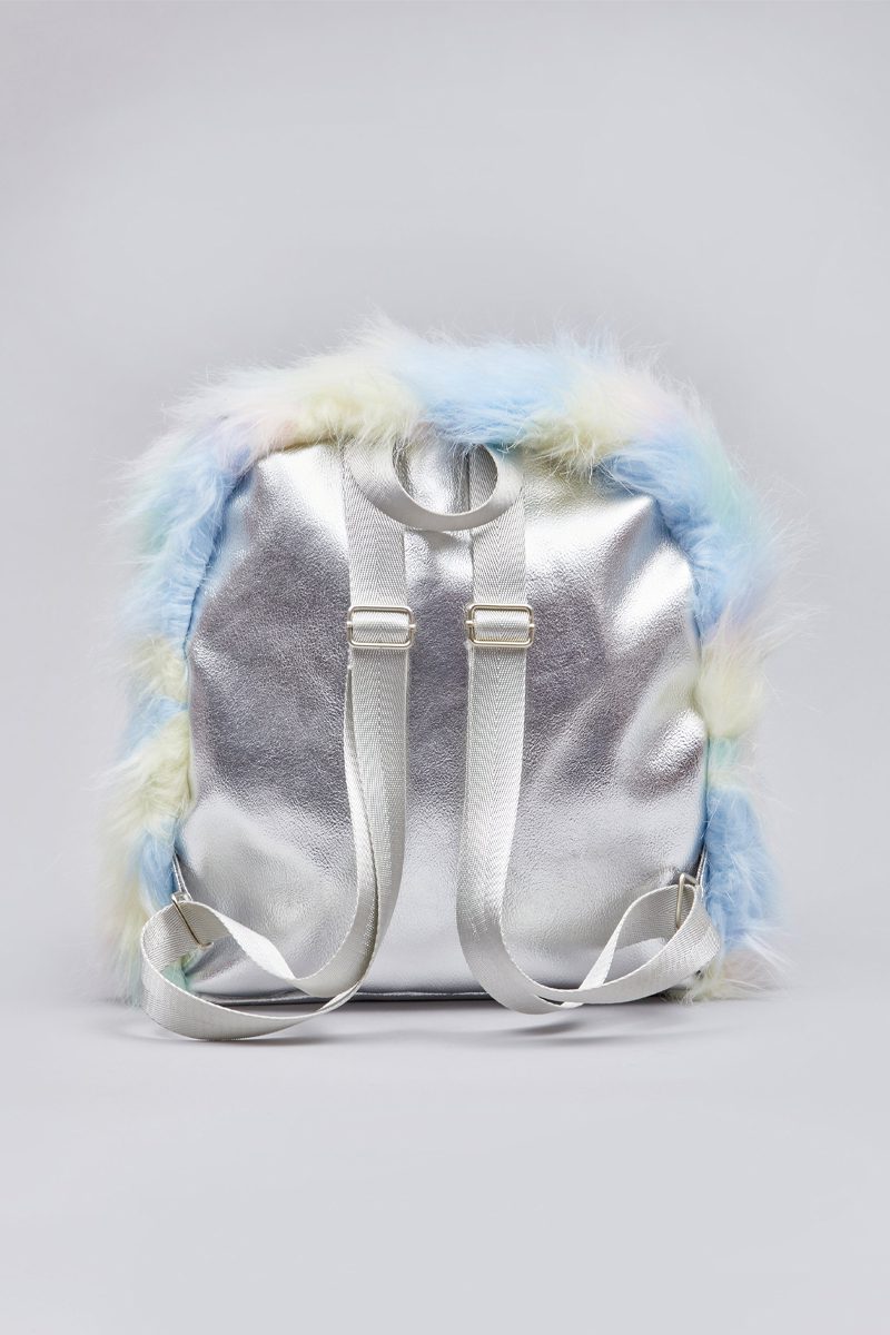 Faux Fur Pastel Backpack pk of 3 - Image 2