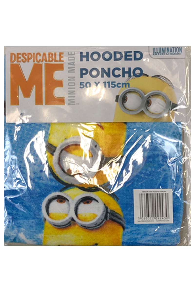 Fully Licenced Childrens Blue Minion "We do Our Own Stunts" Hooded Poncho Towel.pk of 3 - Image 2