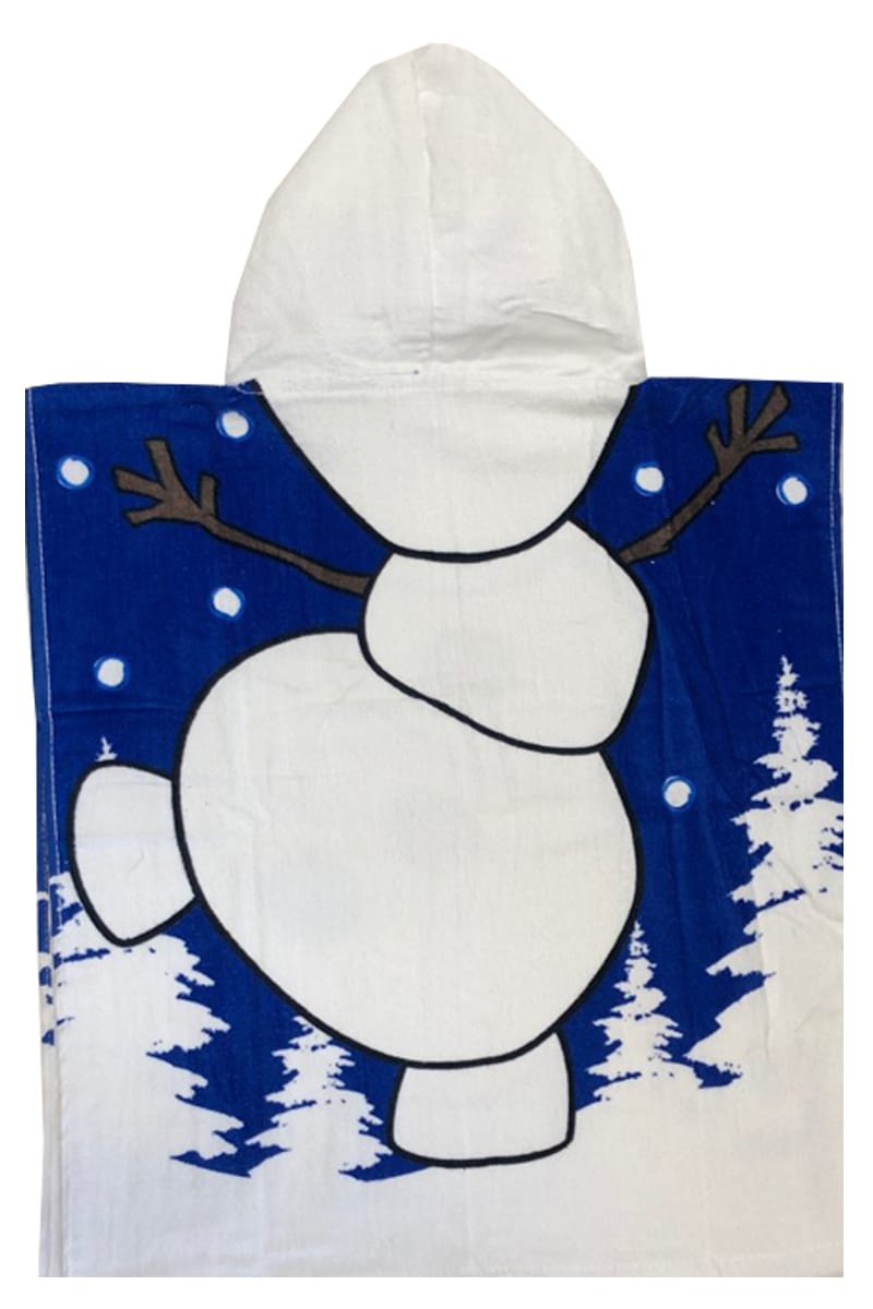 BULK BUY - Fully Licenced Children's Frozen Olaf Snowman Hooded Poncho Towel pk of 36 - Image 2