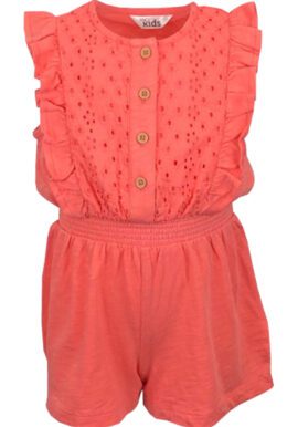 Ex M&Co Broderie Anglaise Coral Playsuit.pk of 6