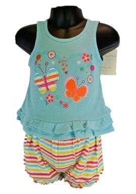 Bambino Piccolo Girls Baby Vest Top and Bloomer Short set.pk of 8