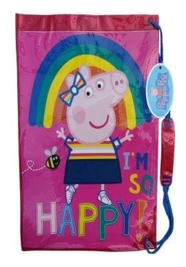 Fully Licenced Pink Peppa Pig Girls Plastic Swim Tote Bag.pk of 6
