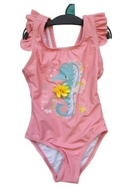 Ex-Chainstore Pink Girls Swimming Costume. Ex-P-----k Store.pk of 7