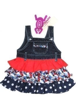 Beetle Juice - Baby Beetle Denim Frill dress.