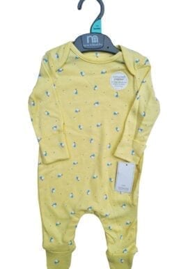 Mothercare Girls Yellow Butterfly Baby Grow.pk of 20