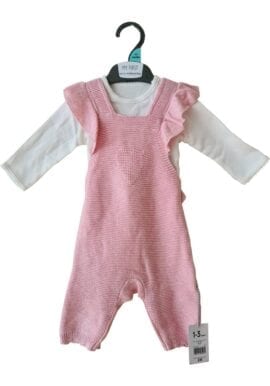 Baby Girls Mothercare Pink Dungaree Set.pk of 9