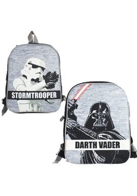 Fully Licenced Star Wars Stormtrooper / Darth Vader Reversible Backpack.pk of 3