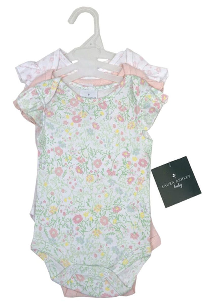 Laura Ashley 3 Pack Green Floral Body Vests.pk of 6 - Image 2