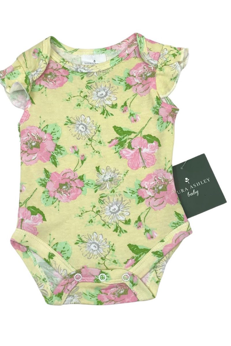 Laura Ashley 3 Pack Lemon Floral Body Vests.pk of 6 - Image 3