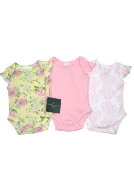 Laura Ashley 3 Pack Lemon Floral Body Vests.pk of 6