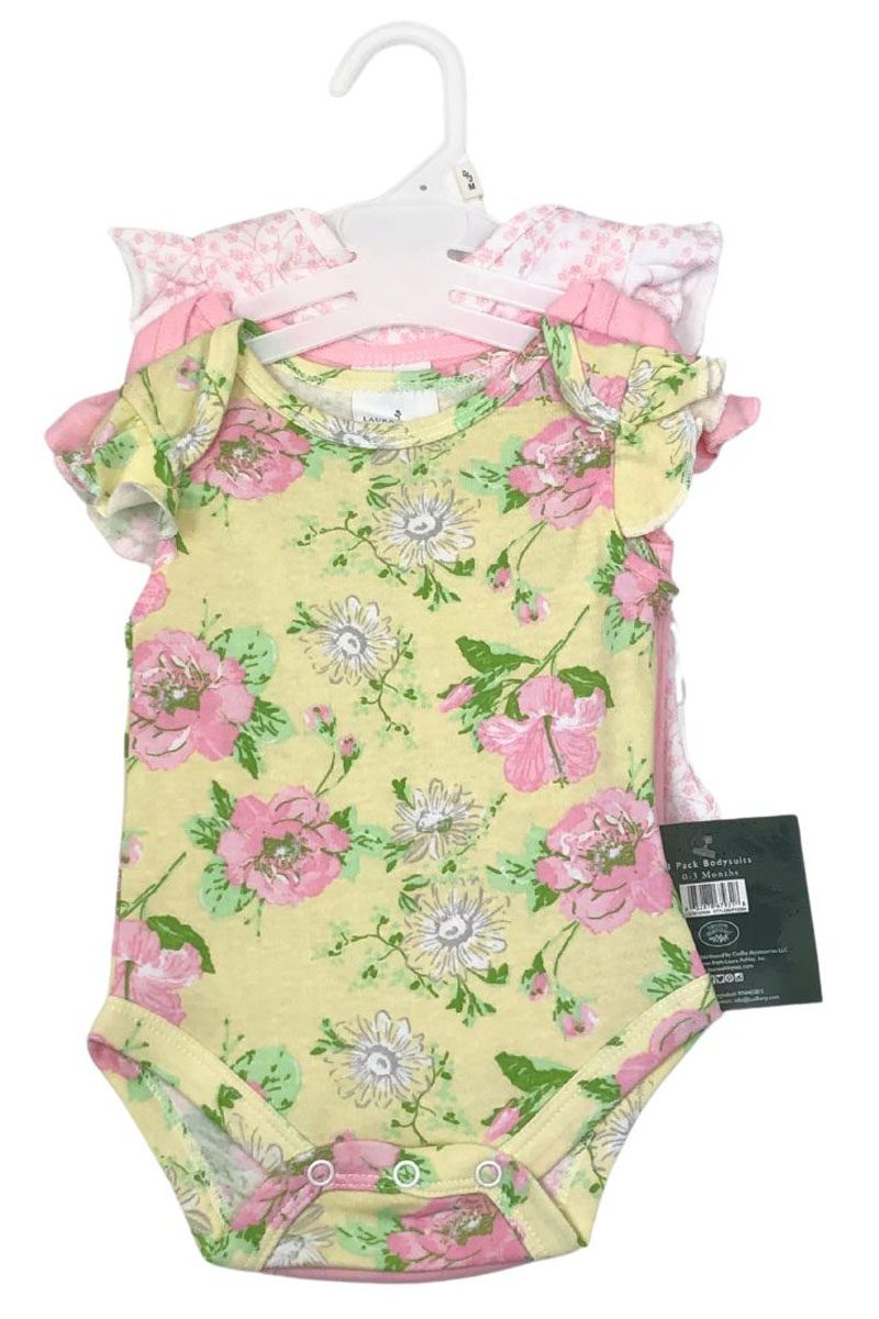 Laura Ashley 3 Pack Lemon Floral Body Vests.pk of 6 - Image 2