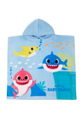 Ex Chainstore Fully Licensed Baby Shark Hooded Poncho Towel.pk of 4
