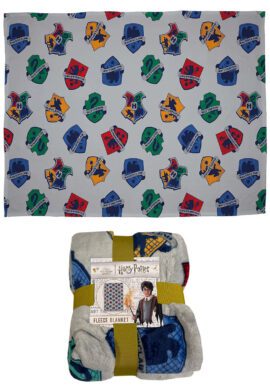 Fully Licensed Harry Potter House Flags Blanket.pk of 3