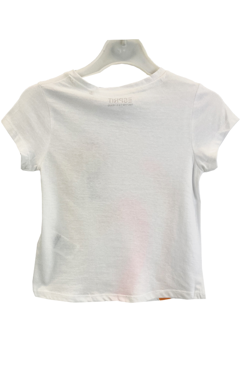 Girls Designer ESPRIT White Flamingo Print T-Shirt.pk of 11 - Image 3