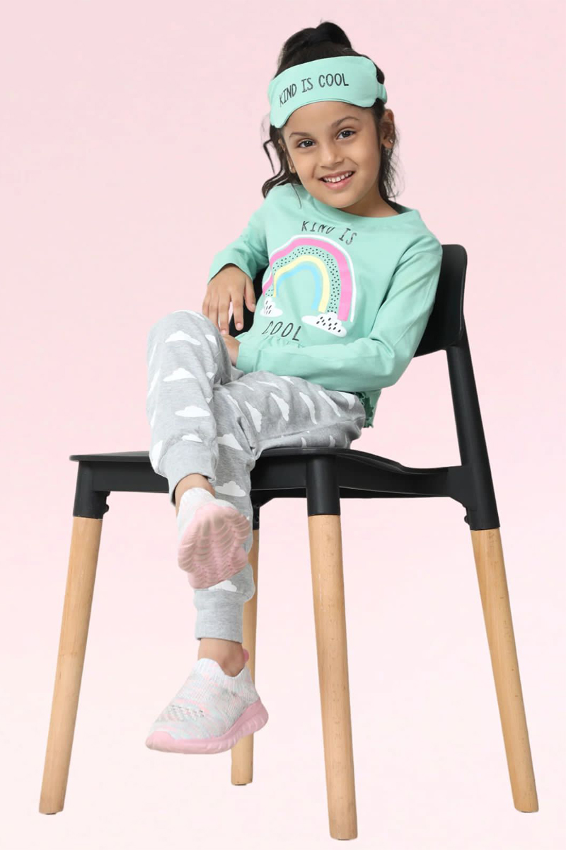 Threadgirls Kind Is Cool 3 Piece Crop Top Pyjama Set.pk of 10