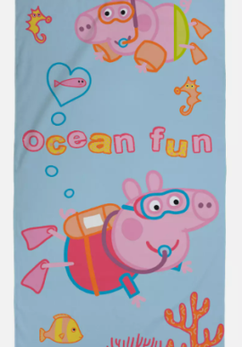 Fully Licensed Peppa & George Pig Towel.pk of 3
