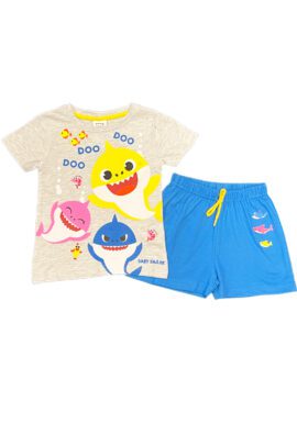 Fully Licensed Baby Shark Grey Doo Doo Doo Short Pyjamas.pk of 5
