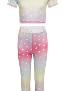 Fully Licensed Mickey Mouse Girls Legging Set Crop Top and Leggings.pk of 8