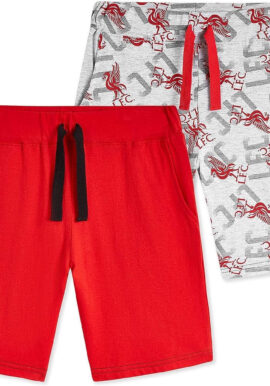 Fully Licensed LFC 2 pack Lounge/Pyjama Red and Grey Shorts.pk of 7