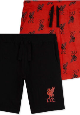 Fully Licensed LFC 2 pack Lounge/Pyjama Red and Black Shorts.pk of 7