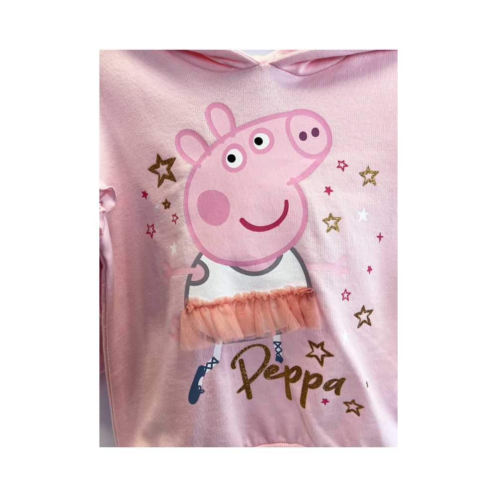 Licensed Peppa Pig Pink Hat & Gloves Set For Girls – Winter Beanie – Ages 2-6 Years