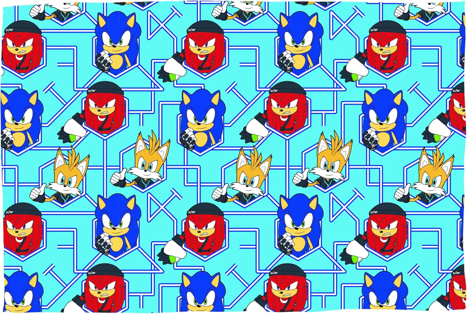 Fully Licensed Sonic, Knuckles and Tails Fleece Blanket pk of 3