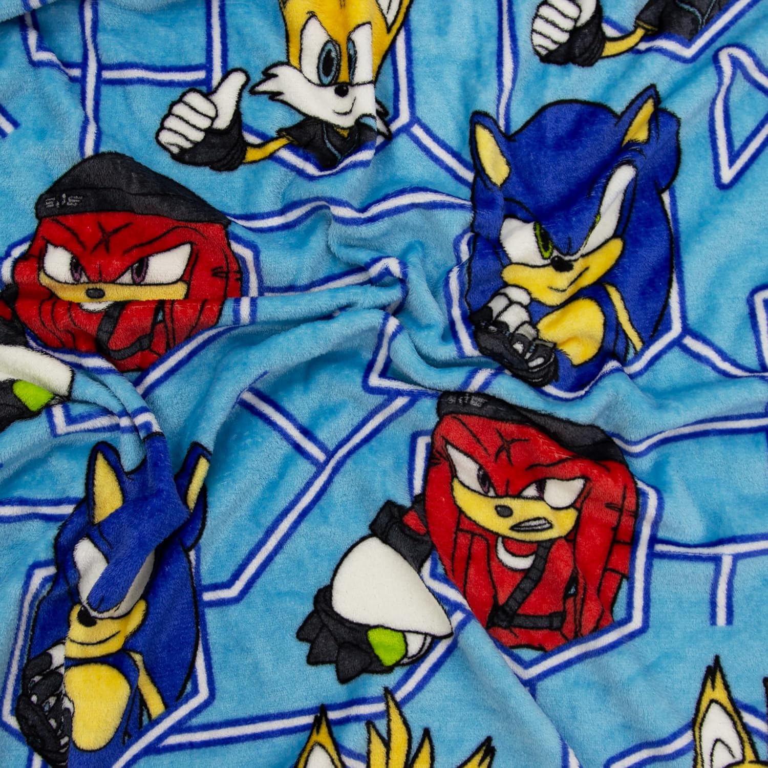 Fully Licensed Sonic, Knuckles and Tails Fleece Blanket pk of 3 - Image 2