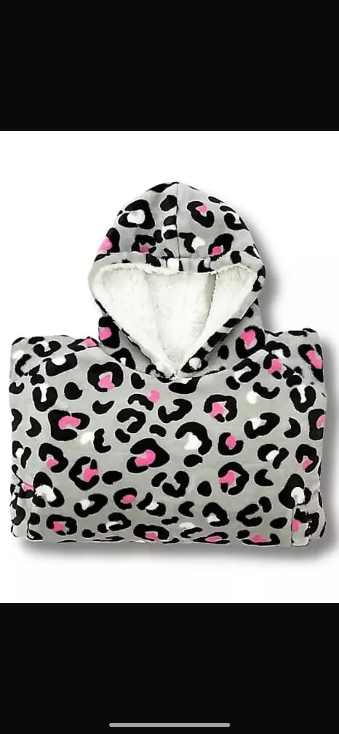 Hugzee Leopard Print Wearable Hooded Fleece. - Image 4