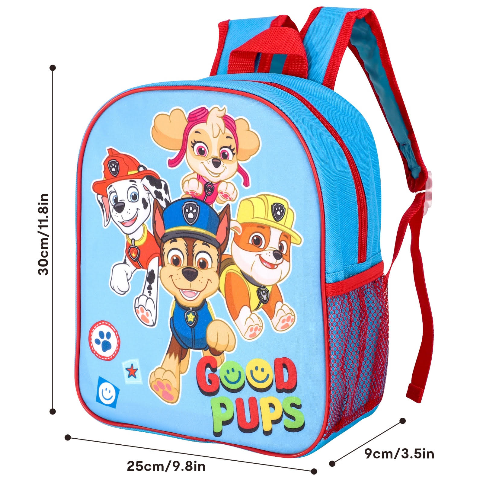 Fully Licensed Paw Patrol Good Pups Backpack With Water Bottle Holder pk of 3 - Image 3