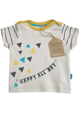 Baby Boutique Lumii Unisex Short Sleeved Happy T-Shirt.pk of 10