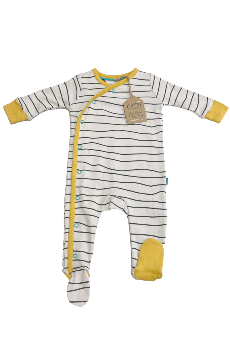 Baby Boutique Lumii Unisex Long Sleeved Striped Babygrow.pk of 13