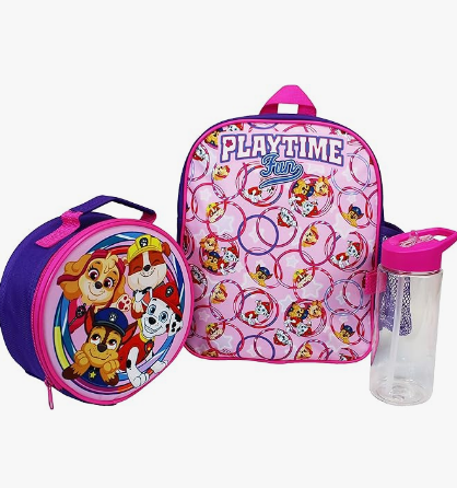 Fully Licensed Paw Patrol 3 Piece Backpack, Lunchbox and Water Bottle Set pk of 3 - Image 2
