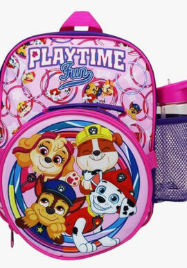 Fully Licensed Paw Patrol 3 Piece Backpack, Lunchbox and Water Bottle Set pk of 3
