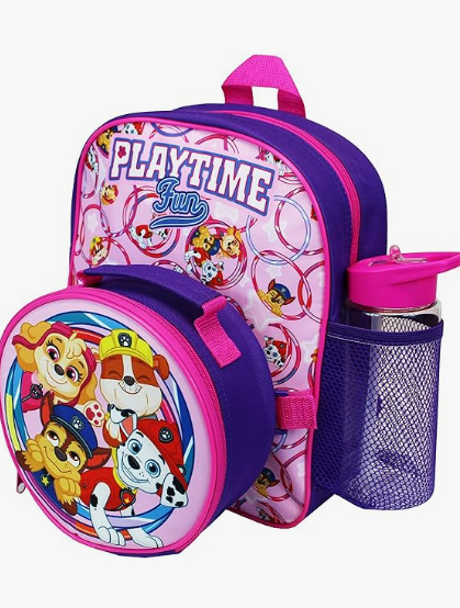 Fully Licensed Paw Patrol 3 Piece Backpack, Lunchbox and Water Bottle Set pk of 3 - Image 3