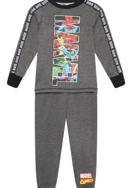 Fully Licensed Boys Grey Avengers Marvel Pyjama Set pk of 4