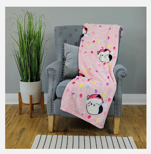 Fully Licensed Squishmallow Christmas Fleece Blanket pk of 3 - Image 2