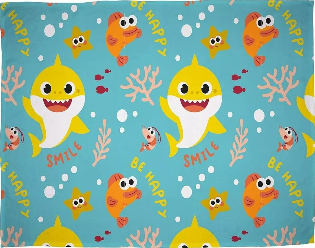 Fully Licensed Baby Shark Fleece Blanket pk of 3