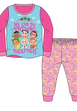 Fully Licensed Girls Cocomelon "We Can Do Anything" Pyjama Set pk of 8