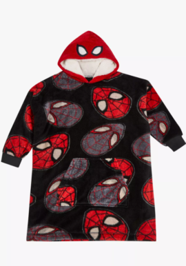 Fully Licensed Spiderman Fleece Oversized Wearable Hooded Blanket pk of 4