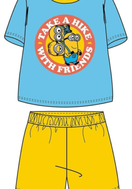Fully Licensed Boys Blue Minion Short Pyjama Set pk of 6