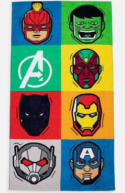 Fully Licensed Marvel Avengers Large Towel pk of 3