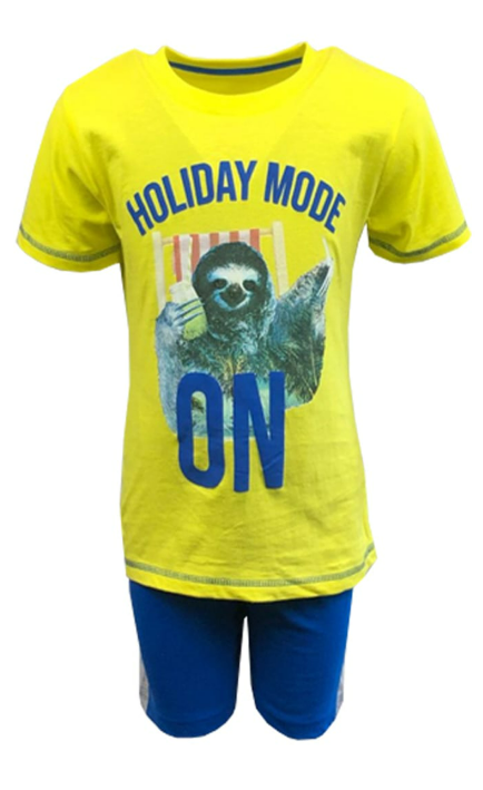 Ex Chainstore Yellow Sloth Short Pyjama Set pk of 17