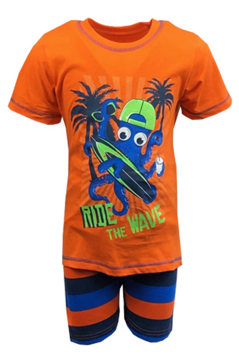 Ex Chainstore Orange Octopus Short Pyjama Set pk of 18