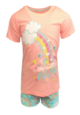 Ex Chainstore Rainbow Print Short Pyjama Set pk of 14