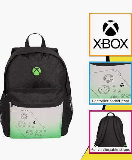 Fully Licensed Xbox Black and Green Backpack pk of 3 - Image 5