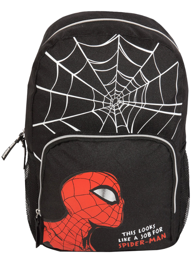 Fully Licensed Spiderman Black Backpack pk of 3