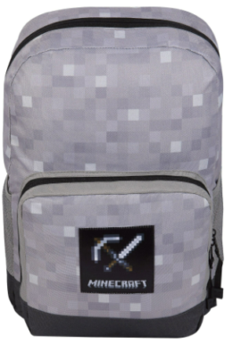Fully Licensed Minecraft Large Silver Backpack pk of 3