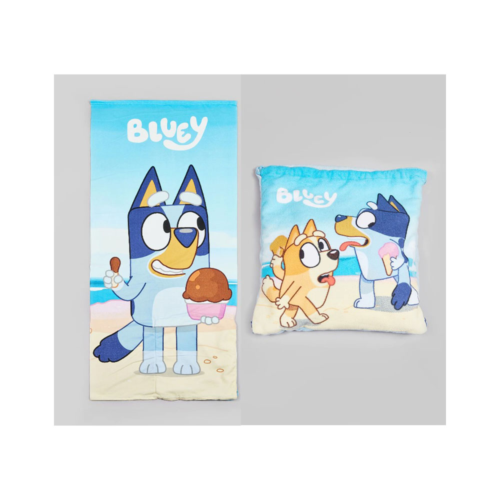 Fully Licensed Bluey Fold Out Towel Bag pk of 3